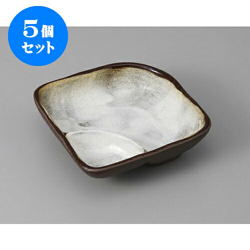 5個セット 松花堂 備前風志野仕切鉢 [11.5 x 11.5 x 3.4cm] | 小鉢 小 小さい 鉢 ボウル 万能 人気 おすすめ 食器 業務用 飲食店 カフェ うつわ 器 おしゃれ かわいい ギフト プレゼント内祝い 結婚祝い 誕生日 贈り物 贈答品 食器セット