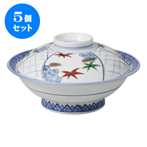 5個セット 蓋向 間取もみじ7.0骨蒸し碗 [23 x 11.5cm] | 煮物 料亭 旅館 割烹 碗 人気 おすすめ 食器 業務用 飲食店 カフェ うつわ 器 おしゃれ かわいい ギフト プレゼント 引き出物 誕生日 贈り物 贈答品 食器セット