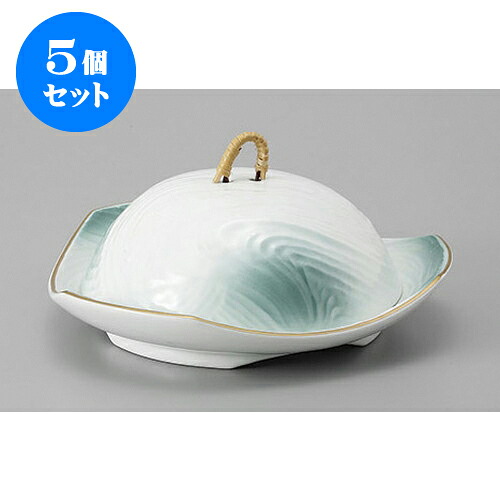 5個セット 蓋向 金彩ヒワ吹蓋向 [16.5 x 3cm] | 煮物 料亭 旅館 割烹 碗 人気 おすすめ 食器 業務用 飲食店 カフェ うつわ 器 おしゃれ かわいい ギフト プレゼント 引き出物 誕生日 贈り物 贈答品 食器セット