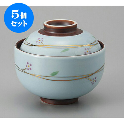 5個セット 円菓子 茶渕青磁小花円菓子碗(大) [11 x 9.9cm] | 煮物 料亭 旅館 割烹 碗 人気 おすすめ 食器 業務用 飲食店 カフェ うつわ 器 おしゃれ かわいい ギフト プレゼント 引き出物 誕生日 贈り物 贈答品 食器セット