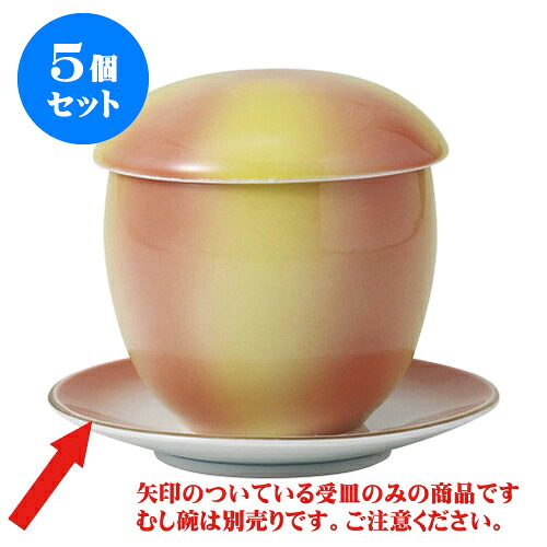 5個セット むし碗 オレンジ吹受皿 [10.5 x 1.5cm] | 茶碗蒸し ちゃわんむし 蒸し器 寿司屋 碗 むし碗 食器 業務用 飲食店 おしゃれ かわいい ギフト プレゼント 引き出物 誕生日 贈り物 贈答品 食器セット