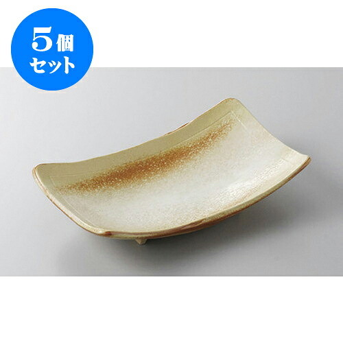 5個セット 焼物皿 春結晶足付6.0長角皿 [19 x 12 x 4.3cm] | 焼き物皿 ステーキ皿 サンマ 焼き魚 食器 業務用 飲食店 カフェ うつわ 器 おしゃれ かわいい お洒落 ギフト プレゼント 引き出物 内祝い 結婚祝い 誕生日 贈り物 贈答品 おすすめ 人気 食器セット｜せともの本舗