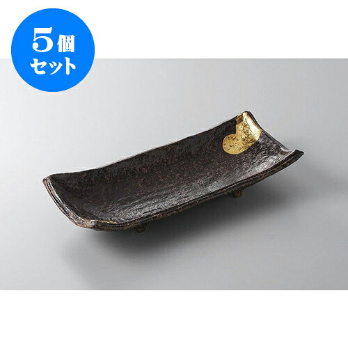 5個セット 焼物皿 南蛮金彩焼物皿 [23.5 x 11 x 4.5cm] | 焼き物皿 ステーキ皿 サンマ 焼き魚 食器 業務用 飲食店 カフェ うつわ 器 おしゃれ かわいい お洒落 ギフト プレゼント 引き出物 内祝い 結婚祝い 誕生日 贈り物 贈答品 おすすめ 人気 食器セット｜せともの本舗 13,914円
