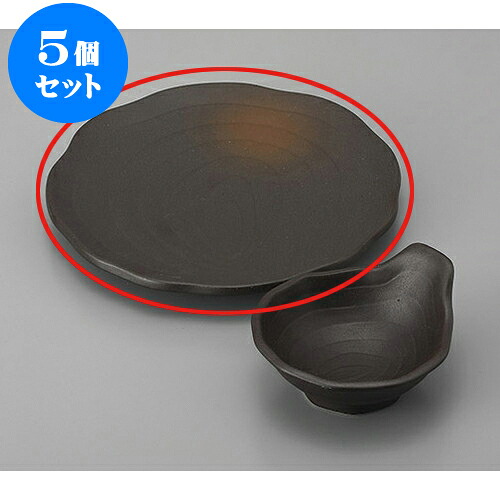 5個セット 天皿 備前風木目6.0天皿 [19.6 x 2.5cm] | 天婦羅 天ぷら テンプラ おすすめ 人気 食器 業務用 飲食店 カフェ うつわ 器 おしゃれ かわいい お洒落 可愛い ギフト プレゼント 引き出物 内祝い 結婚祝い 誕生日 贈り物 贈答品 食器セット｜せともの本舗