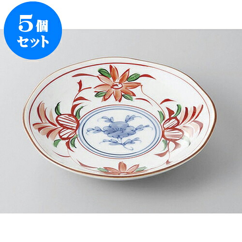5個セット 組皿 花絵6.0皿 [18.6 x 3.9cm] | 組皿 和皿 取り皿 取り皿 おすすめ 万能 食器 業務用 飲食店 カフェ うつわ 器 おしゃれ かわいい お洒落 可愛い ギフト プレゼント 引き出物 内祝い 結婚祝い 誕生日 贈り物 贈答品 食器セット