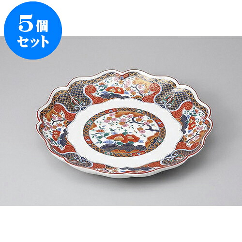 5個セット 丸盛皿 京友禅尺皿 [31.5 x 4cm] | 盛り皿 盛皿 人気 おすすめ フルーツ皿 パーティー パスタ皿 食器 業務用 飲食店 カフェ うつわ 器 ギフト プレゼント 引き出物 誕生日 贈り物 贈答品 おしゃれ かわいい 食器セット｜せともの本舗