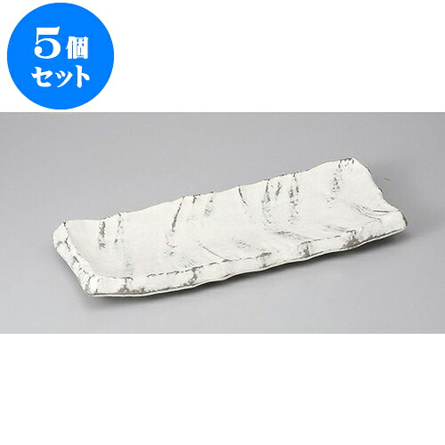 5個セット 長角盛皿 粉引拭取りガタ彫12.0皿 [37 x 14.5 x 4cm] | 盛り皿 盛皿 人気 おすすめ フルーツ皿 パーティー パスタ皿 食器 業務用 飲食店 カフェ うつわ 器 ギフト プレゼント 引き出物 誕生日 贈り物 贈答品 おしゃれ かわいい 食器セット