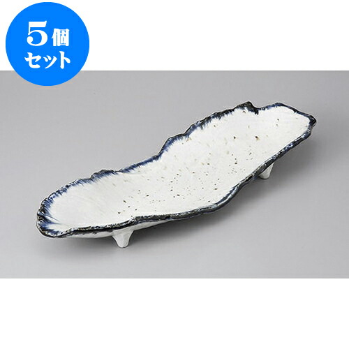 5個セット 変形盛皿 かいらぎ呉須流櫛目長皿 [43 x 14.8 x 5.2cm] | 変形皿 お皿 和皿 人気 おすすめ 食器 業務用 飲食店 カフェ うつわ 器 おしゃれ ギフト プレゼント 引き出物 内祝い 結婚祝い 誕生日 贈り物 贈答品 食器セット
