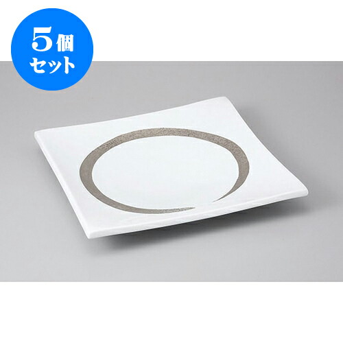 5個セット 有田焼盛皿 有田焼プラチナ禅6号角皿 [19 x 19 x 2.5cm] | 盛り皿 盛皿 人気 おすすめ フルーツ皿 パーティー パスタ皿 食器 業務用 飲食店 カフェ うつわ 器 ギフト プレゼント 引き出物 誕生日 贈り物 贈答品 おしゃれ かわいい 食器セット