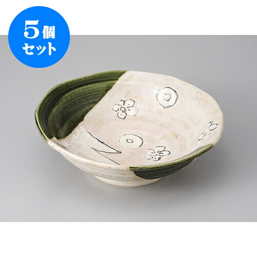 5個セット 大鉢・盛鉢 織部8.0丸鉢 [24.5 x 7.5cm] | 盛り鉢 盛鉢 万能 取り鉢 おすすめ 食器 業務用 飲食店 カフェ うつわ 器 おしゃれ かわいい お洒落 可愛い おしゃれ かわいい お洒落 可愛い 食器セット｜せともの本舗