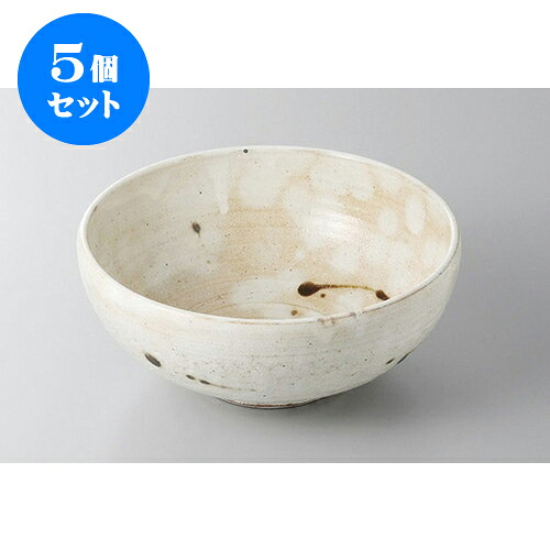 5個セット 大鉢・盛鉢 粉引織部散らし丸鉢 [20.6 x 8.7cm] | 盛り鉢 盛鉢 万能 取り鉢 おすすめ 食器 業務用 飲食店 カフェ うつわ 器 おしゃれ かわいい お洒落 可愛い おしゃれ かわいい お洒落 可愛い 食器セット