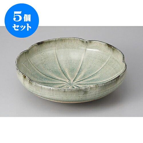 5個セット 変形盛鉢 御深井花型大鉢 [24.5 x 7.4cm] | 盛り鉢 盛鉢 万能 取り鉢 おすすめ 食器 業務用 飲食店 カフェ うつわ 器 おしゃれ かわいい お洒落 可愛い おしゃれ かわいい お洒落 可愛い 食器セット｜せともの本舗