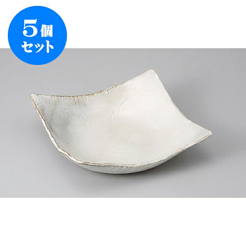 5個セット 変形盛鉢 粉引正角鉢(大) [20 x 19.8 x 6.8cm] | 盛り鉢 盛鉢 万能 取り鉢 おすすめ 食器 業務用 飲食店 カフェ うつわ 器 おしゃれ かわいい お洒落 可愛い おしゃれ かわいい お洒落 可愛い 食器セット｜せともの本舗