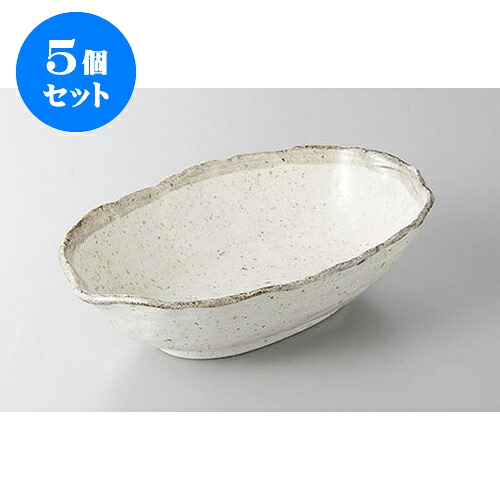 5個セット 変形盛鉢 志野粉引木の葉楕円鉢 [25.7 x 17 x 7cm] | 盛り鉢 盛鉢 万能 取り鉢 おすすめ 食器 業務用 飲食店 カフェ うつわ 器 おしゃれ かわいい お洒落 可愛い おしゃれ かわいい お洒落 可愛い 食器セット