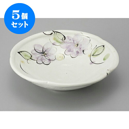 5個セット 鉢 粉引ライラック小花花鉢(大) [22.5 x 6.5cm] | 小鉢 中鉢 ボウル ボール 食器 業務用 飲食店 カフェ うつわ 器 おしゃれ かわいい お洒落 可愛い ギフト プレゼント 引き出物 内祝い 結婚祝い 誕生日 贈り物 贈答品 おすすめ 取り皿