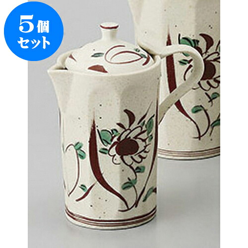 5個セット 冷酒 華赤絵燗冷酒器小 [11.3 x 6.8 x 13.1cm 230cc] | 熱燗 冷酒 日本酒 お酒 バー bar 晩酌 人気 おすすめ 食器 業務用 飲食店 カフェ うつわ 器 おしゃれ かわいい ギフト プレゼント 引き出物 誕生日 贈り物 贈答品 食器セット