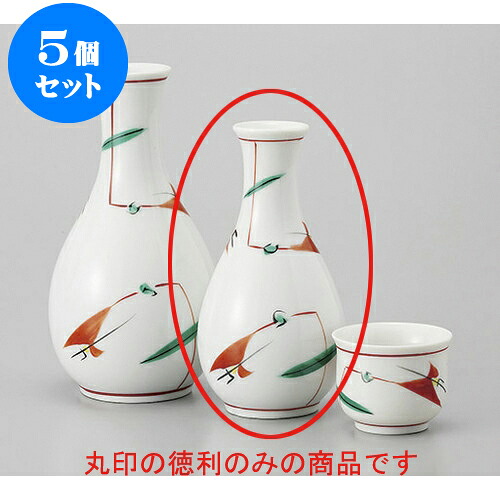 5個セット 徳利 赤絵つゆ草徳利(小) [6.7 x 13cm 150cc] | 徳利 熱燗 冷酒 お酒 日本酒 バー bar 晩酌 人気 おすすめ 食器 業務用 飲食店 カフェ うつわ 器 おしゃれ かわいい ギフト プレゼント 引き出物 誕生日 贈り物 贈答品 食器セット｜せともの本舗