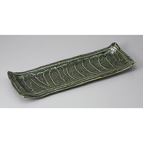 長角盛皿 織部ガタ彫長大皿 [48 x 17 x 3.9cm] | 盛り皿 盛皿 人気 おすすめ フルーツ皿 パーティー パスタ皿 食器 業務用 飲食店 カフェ うつわ 器 ギフト プレゼント 引き出物 誕生日 贈り物 贈答品 おしゃれ かわいい