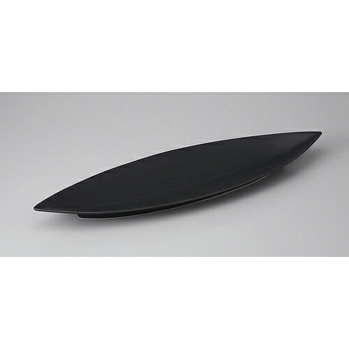 変形盛皿 笹型長皿(大)黒 [52.4 x 15 x 4.2cm] | 変形皿 お皿 和皿 人気 おすすめ 食器 業務用 飲食店 カフェ うつわ 器 おしゃれ ギフト プレゼント 引き出物 内祝い 結婚祝い 誕生日 贈り物 贈答品
