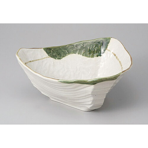 変形盛鉢 織部流し三角大鉢 [23 x 22.5 x 10cm] 強化 | 盛り鉢 盛鉢 万能 取り鉢 おすすめ 食器 業務用 飲食店 カフェ うつわ 器 おしゃれ かわいい お洒落 可愛い おしゃれ かわいい お洒落 可愛い