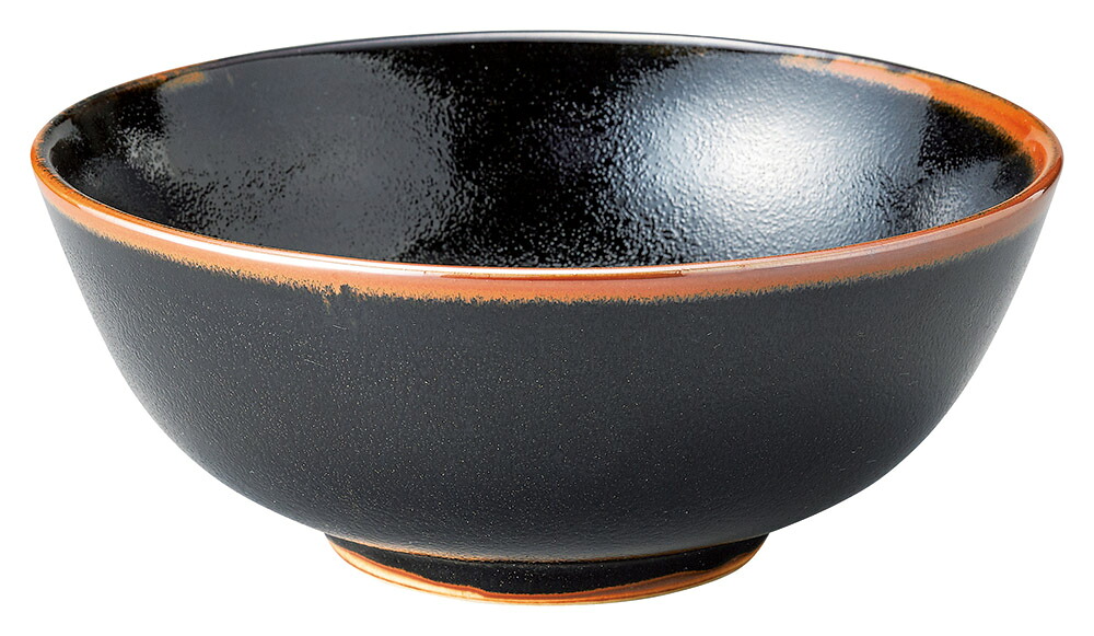 ゆず天目（如泉窯）　７．０丸丼 [23.5×9.6cm] | 食器 和食器 業務用 贈答 プレゼント ギフト おしゃれ かわいい 開店 定食 セット そば うどん ラーメン 鉢 丼 丼鉢 どんぶり 中華