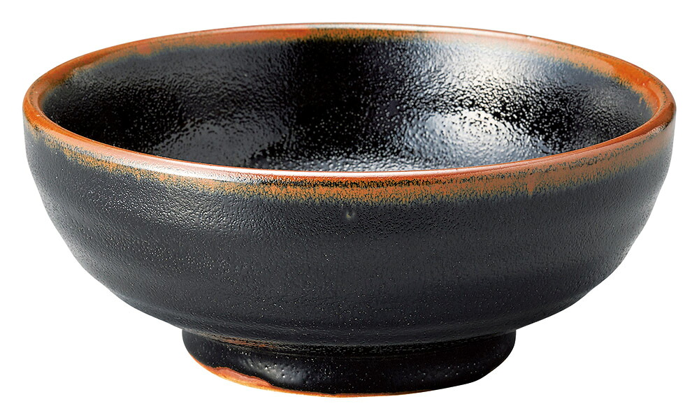 ゆず天目（如泉窯）　６．５腰張丼 [20.3×8.3cm] | 食器 和食器 業務用 贈答 プレゼント ギフト おしゃれ かわいい 開店 定食 セット そば うどん ラーメン 鉢 丼 丼鉢 どんぶり 中華