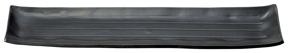 黒釉 たたら長角皿（小） [52×14.2×2.5cm] | SNS インスタ映え おしゃれ かわいい かっこいい 和カフェ おうちカフェ 器 食器 和食器 洋食器 業務用 バイキング ビュッフェ 開店