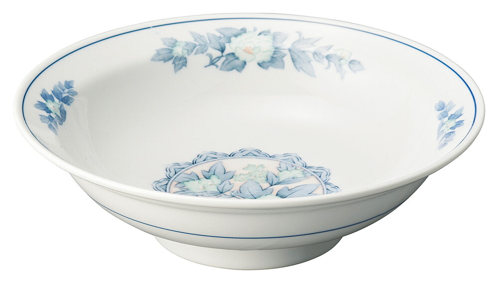三色牡丹　８．０丸高台皿 [24.5×7cm] | SNS インスタ映え おしゃれ かっこいい カッコイイ 中華料理 業務用 バイキング ビュッフェ 開店 アジア
