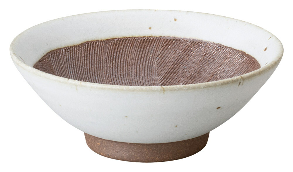 ６寸波紋すり鉢　白 [19.2×7.2cm] | 器 和食器 和食 業務用 贈答 プレゼント ギフト おしゃれ かわいい 開店 豚カツ ごま ゴマ ゴマすり 定食 セット 鉢