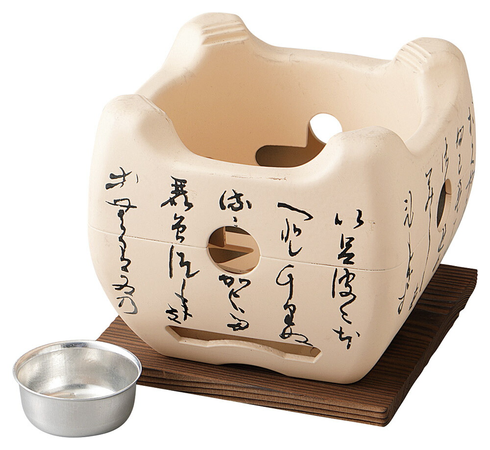 いろはコンロセット（固形燃料用）白（小）セット（Ｍ１０－７９９） [12.2×12.2×10.5cm] | 和食 料亭 業務用 おしゃれ 定食 セット 鍋 懐石料理 一人鍋 8,276円
