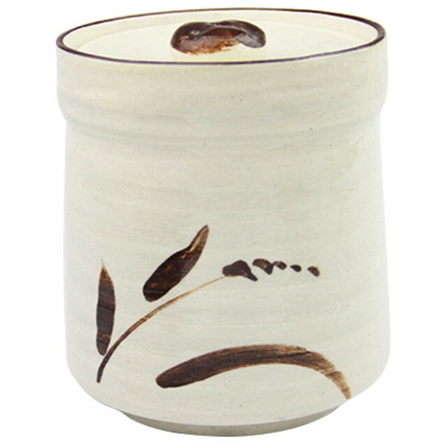 水指　茶道具　表千家　裏千家 楽天市場】織部中置水指キネ型並（忠作） 化粧箱入 [12×21.3cm 1350g