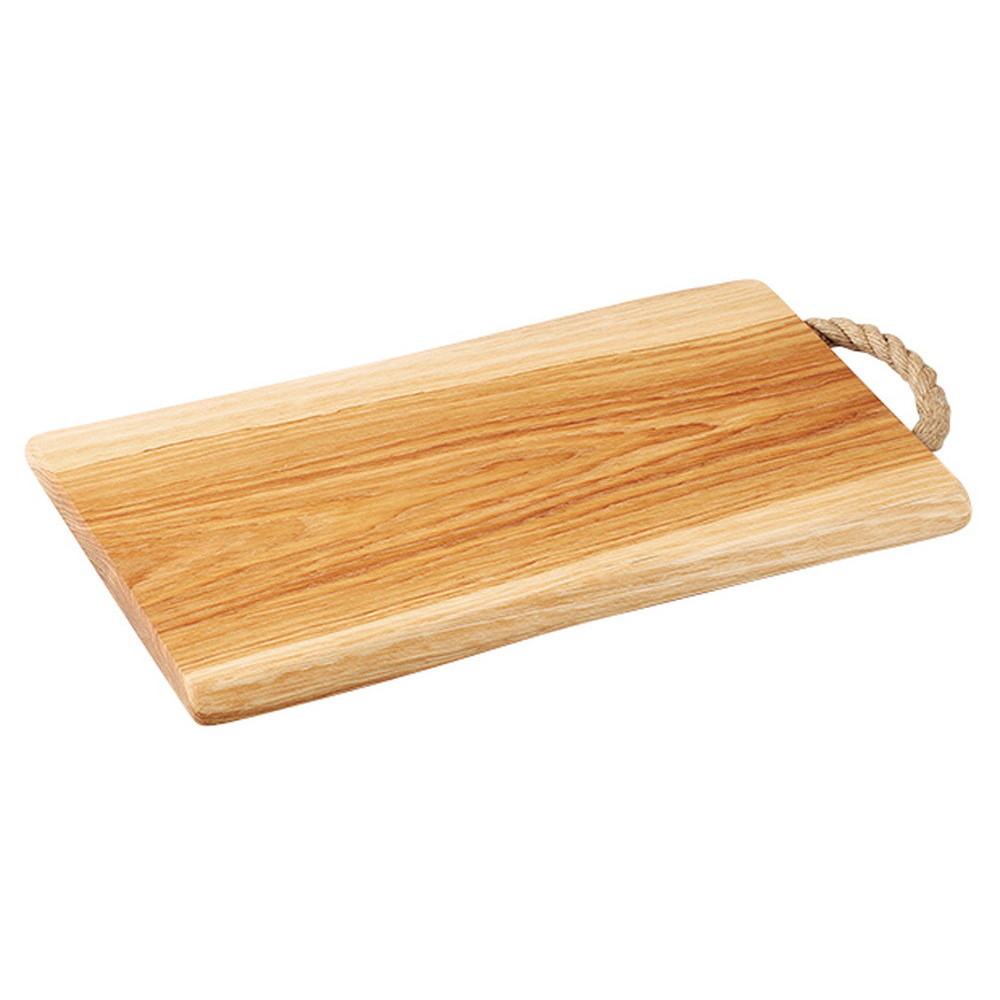 カッティングボード Withロープ オーク [ 約450 x 210 x H20mm ] 【 カッティングボード 】| ホテル レストラン カフェ 飲食店 厨房 キッチン 業務用