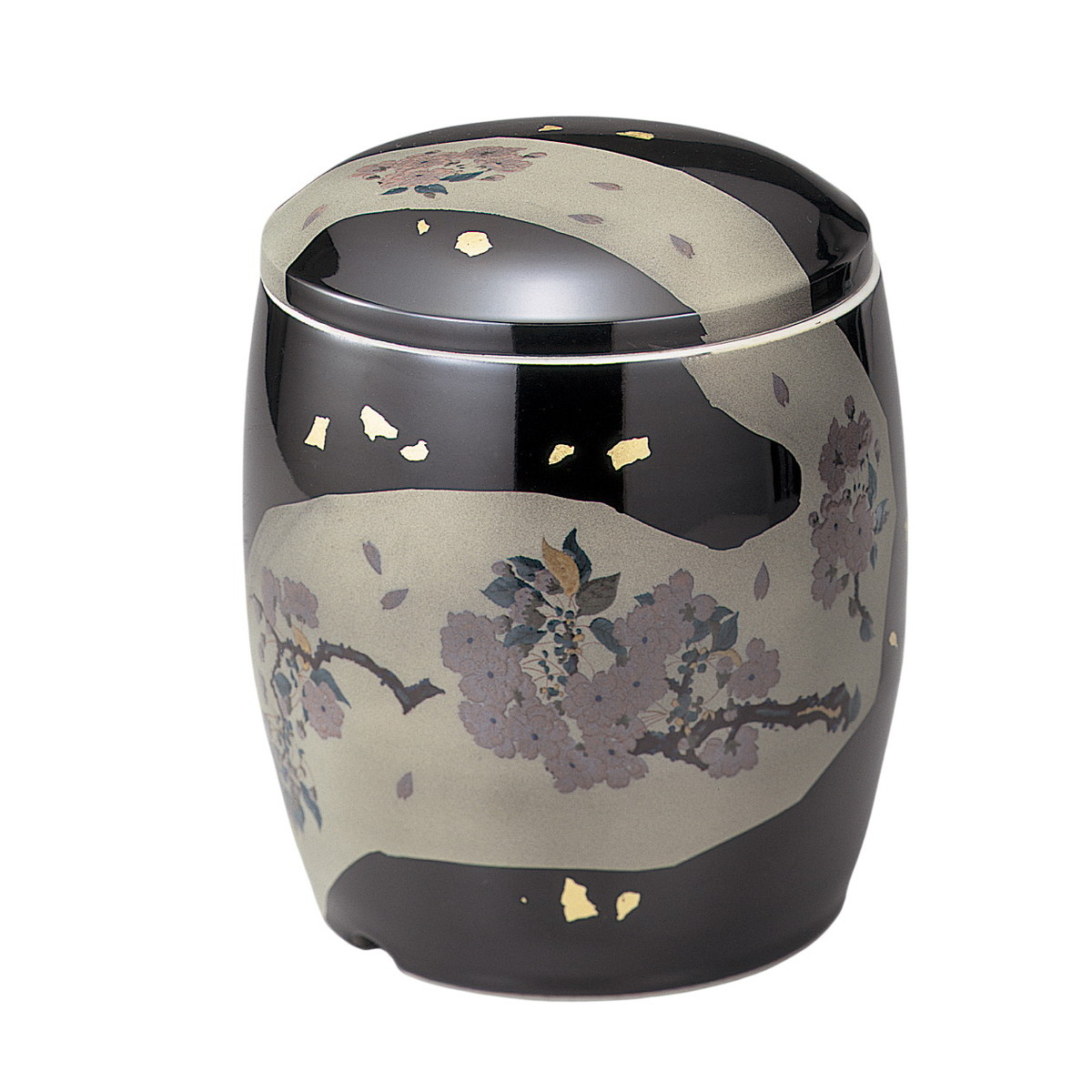 九谷焼 骨壺 九谷焼／夜桜 [ 6寸 ] | 骨壷 仏具 供養 お盆 葬式 仏壇 手元供養 お彼岸 迎え火 お寺 お墓 仏様 仏前 盆 お坊さん お供え 佛具｜せともの本舗