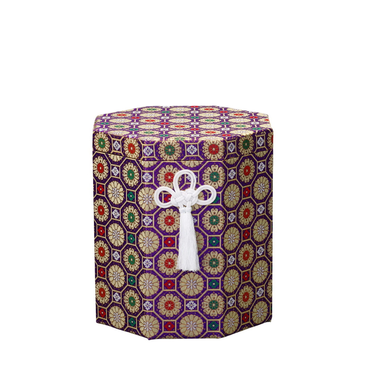 骨箱 金襴亀甲柄箱(八角) [ 7寸 ] | 骨箱 仏具 供養 お盆 葬式 仏壇 手元供養 お彼岸 迎え火 お寺 お墓 仏様 仏前 盆 お坊さん お供え 佛具｜せともの本舗