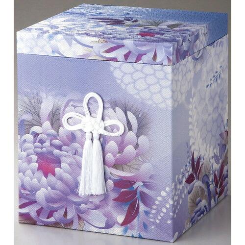骨箱 彩華(パープル.3) 6寸骨壷用 [6寸骨壷用] | 仏具 仏壇 お盆 お彼岸 迎え火 供養 お寺 お墓 仏様 仏前 盆 お坊さん お供え 手元供養 佛具｜せともの本舗