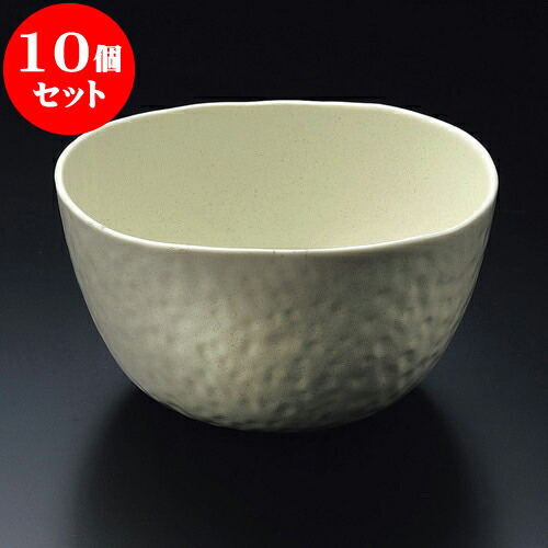 10個セット 大鉢 粉引風サラダボール（大） [ 19.5 x 19 x 10.7cm ] | 中鉢 盛鉢 取り鉢 ボウル 中 おすすめ 人気 食器 業務用 飲食店 カフェ うつわ 器 おしゃれ かわいい お洒落 ギフト プレゼント 引き出物 内祝い 結婚祝い 誕生日 贈り物 贈答品 食器セット