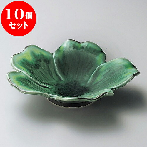 10個仕掛ける 向付 緑釉黄流し花型向付 [ 19.7 x 19.3 x 4.8糎 ] | 和食器 鉢 小鉢 どんぶり鉢 浅鉢 料理茶屋 泊まり 食器 御役目用 飲食店 喫茶店 うつわ 器 かっこ良い 愛くるしげ 差し上げ物 差し上げ物 内祝い 生まれ落ちる日 差し上げ物 さし上げる品 おすすめ 食器仕掛ける キッチン用品・食器・調理器具-食器・カトラリー・グラス
