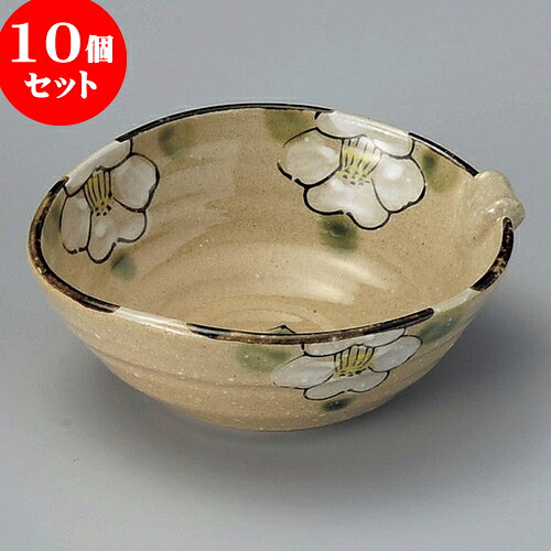 10個セット 小鉢 織部つばき手付小鉢 [ 14 x 12.5 x 5cm ] | 小鉢 小 小さい 鉢 ボウル 万能 人気 おすすめ 食器 業務用 飲食店 カフェ うつわ 器 おしゃれ かわいい ギフト プレゼント内祝い 結婚祝い 誕生日 贈り物 贈答品 食器セット｜せともの本舗