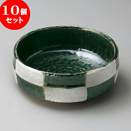 10個セット 向付 銀彩織部市松切立5寸鉢 [ 14.2 x 5.5cm ] | 和食器 鉢 小鉢 ボウル 浅鉢 料亭 ホテル 食器 業務用 飲食店 カフェ うつわ 器 おしゃれ かわいい ギフト プレゼント 内祝い 誕生日 贈り物 贈答品 おすすめ 食器セット