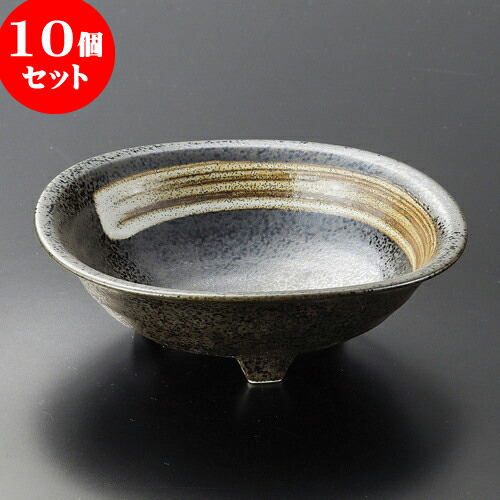 10個セット 向付 白刷毛天目三ツ足中鉢 [ 14.5 x 4.5cm ] | 和食器 鉢 小鉢 ボウル 浅鉢 料亭 ホテル 食器 業務用 飲食店 カフェ うつわ 器 おしゃれ かわいい ギフト プレゼント 内祝い 誕生日 贈り物 贈答品 おすすめ 食器セット