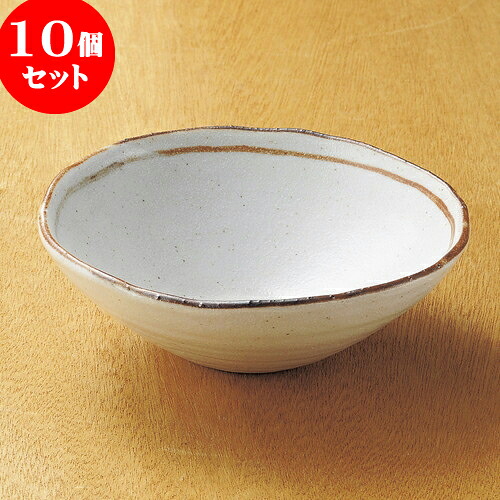 10個セット 向付 志野ライン盛鉢（中） [ 15.6 x 5.3cm ] | 和食器 鉢 小鉢 ボウル 浅鉢 料亭 ホテル 食器 業務用 飲食店 カフェ うつわ 器 おしゃれ かわいい ギフト プレゼント 内祝い 誕生日 贈り物 贈答品 おすすめ 食器セット 24,394円