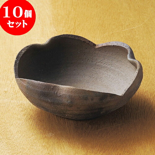 10個セット 向付 炭化窯変割山椒向付（信楽焼） [ 15 x 6.5cm ] | 和食器 鉢 小鉢 ボウル 浅鉢 料亭 ホテル 食器 業務用 飲食店 カフェ うつわ 器 おしゃれ かわいい ギフト プレゼント 内祝い 誕生日 贈り物 贈答品 おすすめ 食器セット｜せともの本舗