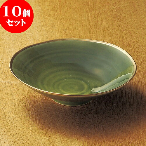 10個セット 向付 四釉金緑平小鉢（有田焼） [ 15.5 x 4.5cm ] | 和食器 鉢 小鉢 ボウル 浅鉢 料亭 ホテル 食器 業務用 飲食店 カフェ うつわ 器 おしゃれ かわいい ギフト プレゼント 内祝い 誕生日 贈り物 贈答品 おすすめ 食器セット鉢