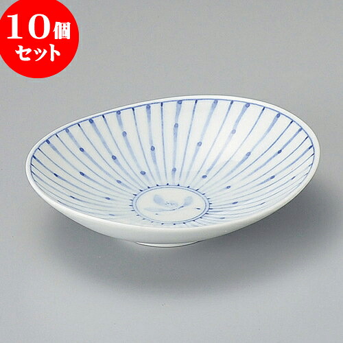 10個セット 小鉢 十草蘭楕円皿（中）（有田焼） [ 15.5 x 13 x 2cm ] | オーバルプレート 楕円皿 人気 おすすめ パスタ皿 フルーツ皿 食器 業務用 飲食店 カフェ うつわ 器 おしゃれ かわいい ギフト プレゼント 誕生日 贈り物 贈答品 食器セット｜せともの本舗
