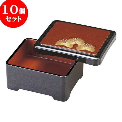 10個セット ［Ａ］象足丼重 朱パール若松内朱 [ 16.8 x 14.3 x 7.6cm ] | お重 鰻 天丼 かつ丼 うどん そば 蕎麦 プレゼント ギフト 結婚祝い 引き出物 内祝い 開店祝い 退職祝い 贈答品 贈り物 人気 通販 おしゃれ かわいい 業務用 飲食店