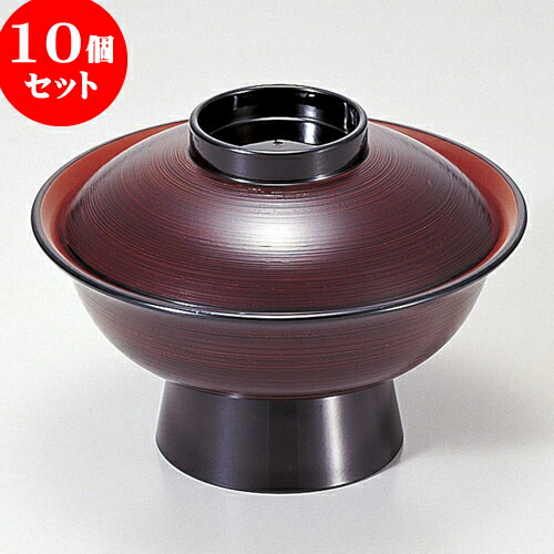 10個仕掛ける ［Ａ］7寸大名型丼椀 溜毛はらい目内朱 [ 19.6 x 13糎 1,010竓 ] | 小吹椀 汁椀 お椀 煮物碗 吸いもの椀 差し上げ物 差し上げ物 一緒になる祝賀会 差し上げ物 内祝い 開店祝賀会 隠居祝賀会 せともの 瀬戸もの 差しあげる品 差し上げ物 一般受け 通信販売 今めかしい 愛くるしげ 御役目用 飲食店