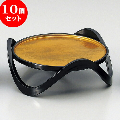 10個セット ［Ａ］凡情盛器 金雲流天黒 5.5寸（脚付） [ 17.5 x 7.1cm ] | 木製風 竹風 皿 盛り器 人気 おすすめ 食器 日本食 業務用 飲食店 カフェ うつわ 器 おしゃれ かわいい ギフト プレゼント 引き出物 誕生日 贈り物 贈答品｜せともの本舗