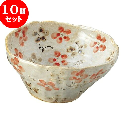 10個セット 和陶オープン 藍の花 盛鉢（小）赤 [ 16 x 7cm ] | 人気 おすすめ 食器 洋食器 業務用 飲食店 カフェ うつわ 器 おしゃれ かわいい ギフト プレゼント 誕生日 贈答品 食器セット 食器セット