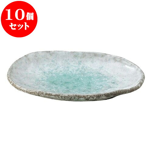 10個セット 和陶オープン 青釉 5.5号小判皿 [ 17.5 x 11.3 x 2.5cm ] | 人気 おすすめ 食器 洋食器 業務用 飲食店 カフェ うつわ 器 おしゃれ かわいい ギフト プレゼント 誕生日 贈答品 食器セット 食器セット