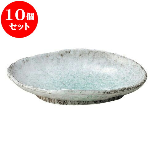 10個セット 和陶オープン 青釉 6.5号小判皿 [ 20 x 14.5 x 3.5cm ] | 人気 おすすめ 食器 洋食器 業務用 飲食店 カフェ うつわ 器 おしゃれ かわいい ギフト プレゼント 誕生日 贈答品 食器セット 食器セット